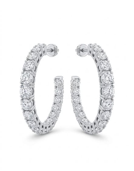 Orecchini John Richmond Donna in Titanio Diamante Lab Grown JRETE09WW- - JRETE09WW-